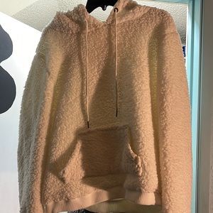 white cotton hoodie! never worn and very soft!